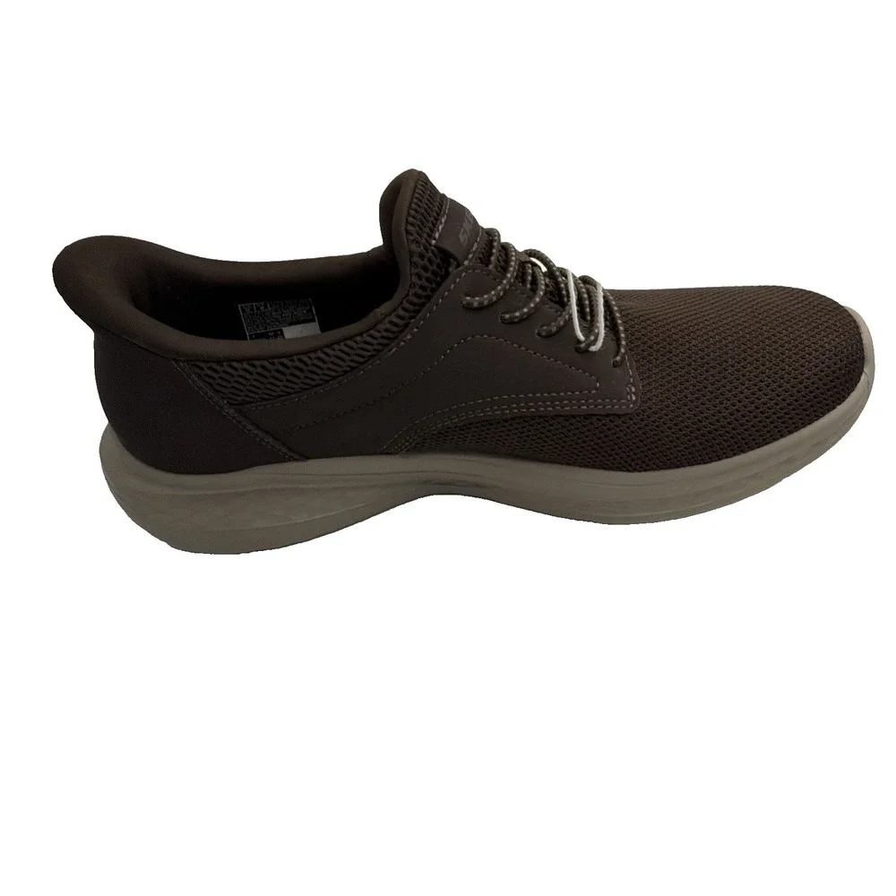 Skechers Men's Brown Swift Fit Shoes Hands-Free Slip-On Memory Foam Size 10